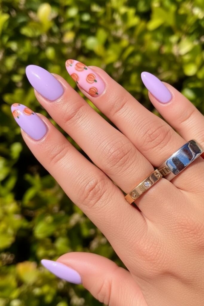 Pastel Pumpkin Nails