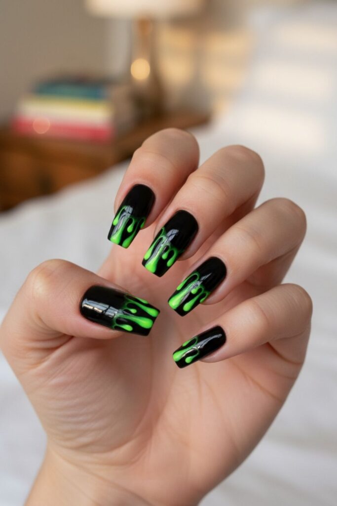 Slime Drip Nails