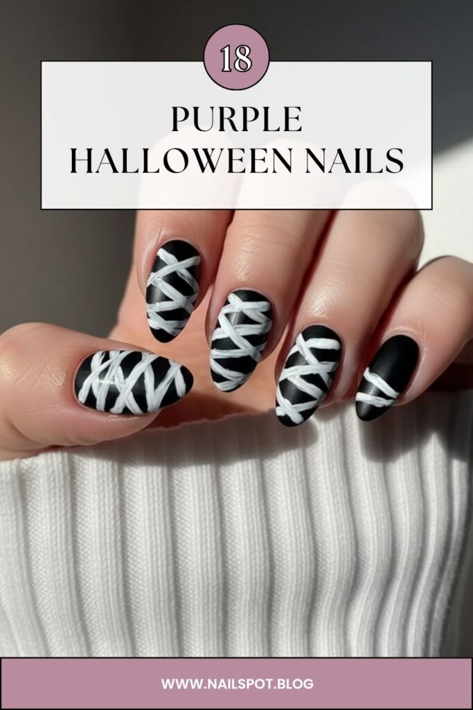 purple halloween nails 2025