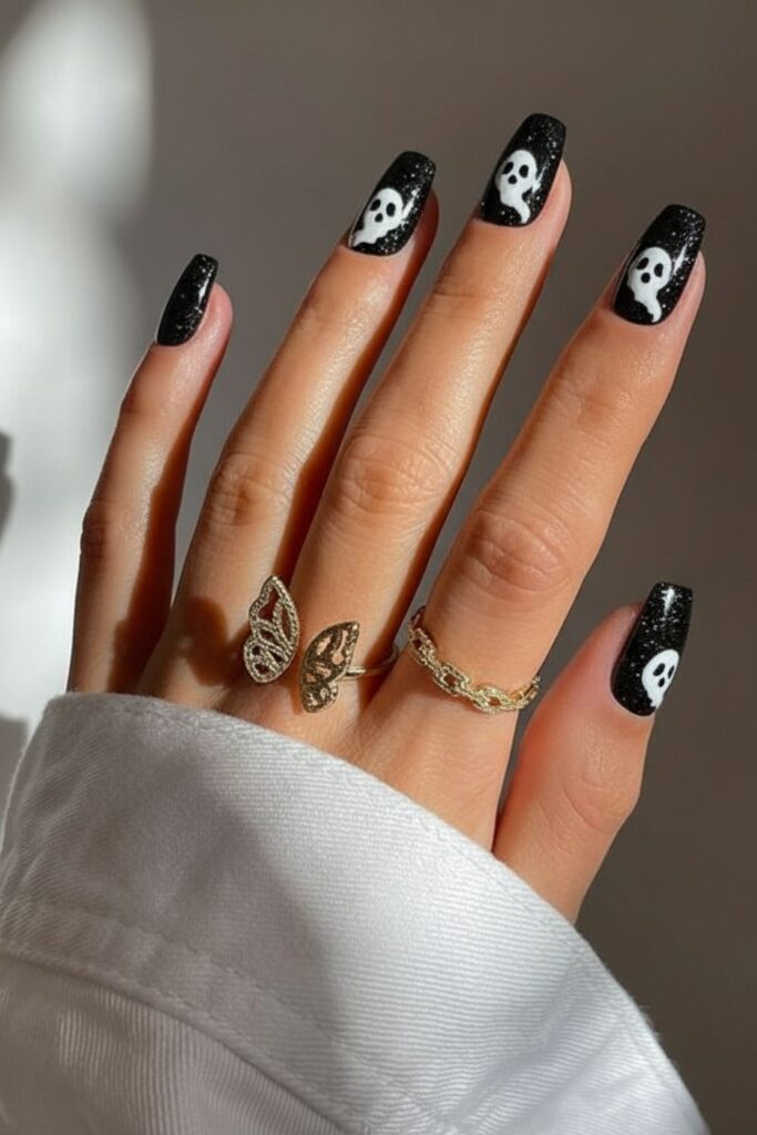 Ghostly Acrylic Nails