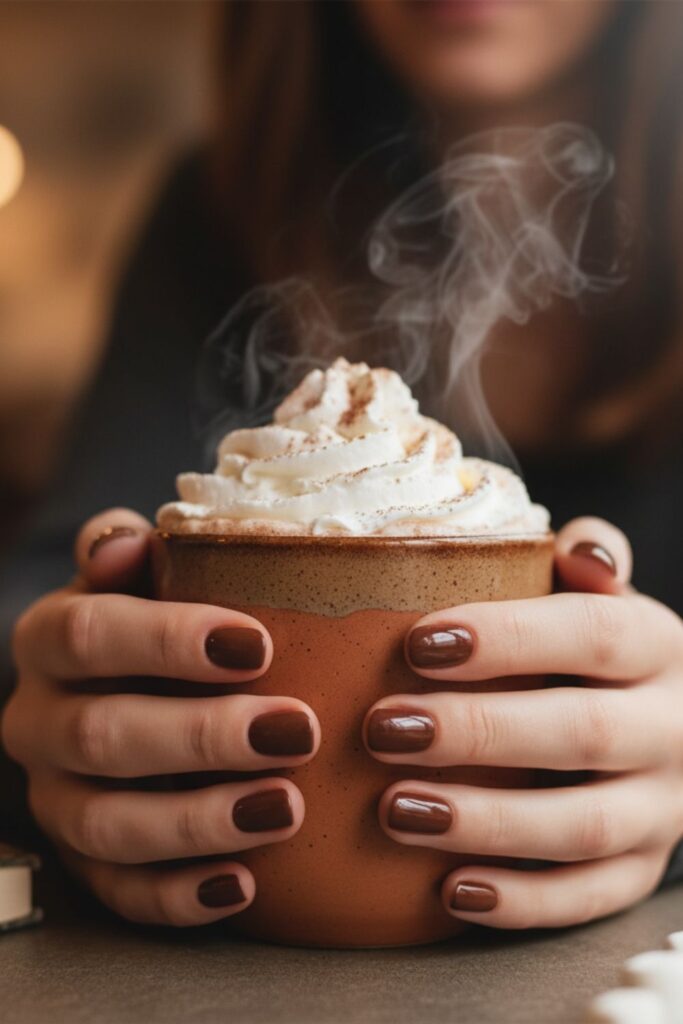 Chestnut Brown Gloss Nails