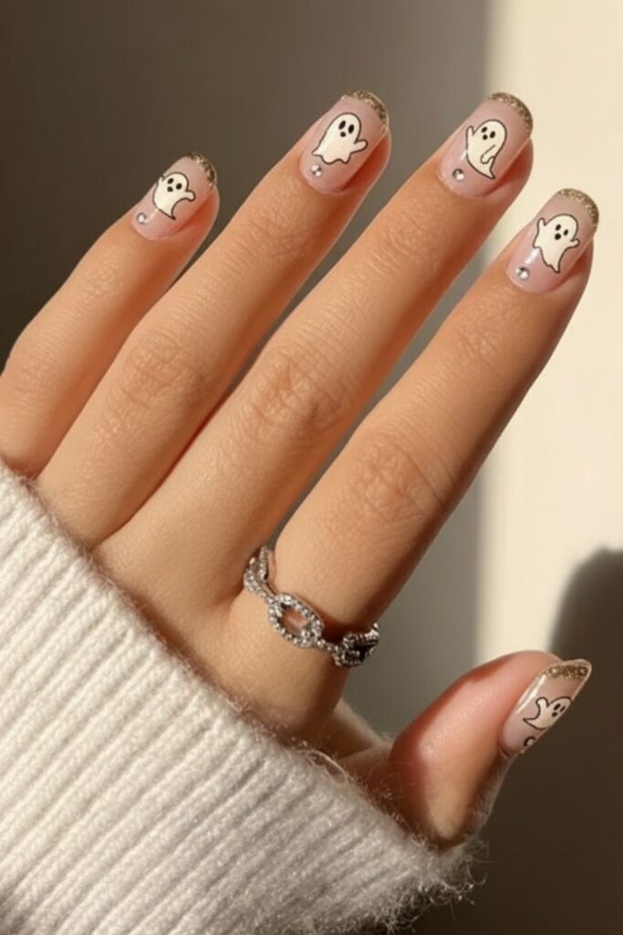 Vintage Ghost Nails