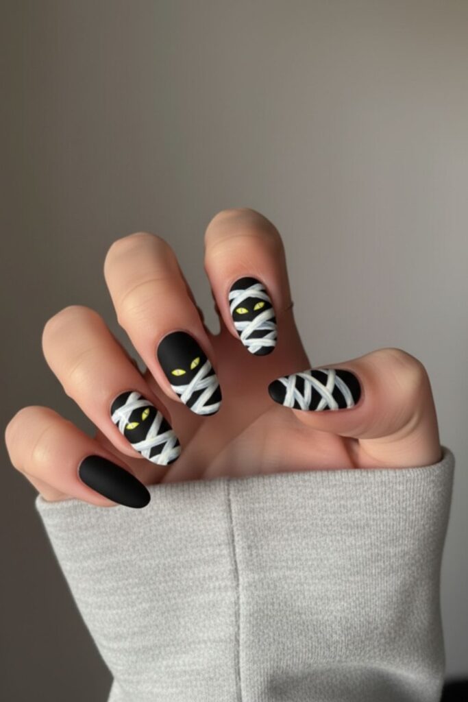Mummy Wrap Acrylic Nails