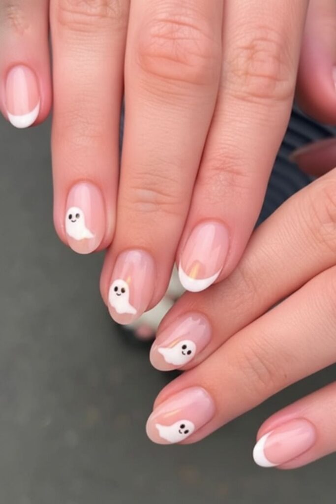 Neutral Ghost French Tips