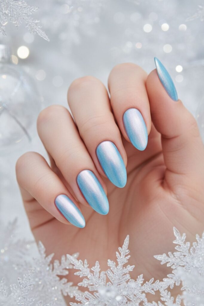 Shimmering Sapphire Nails