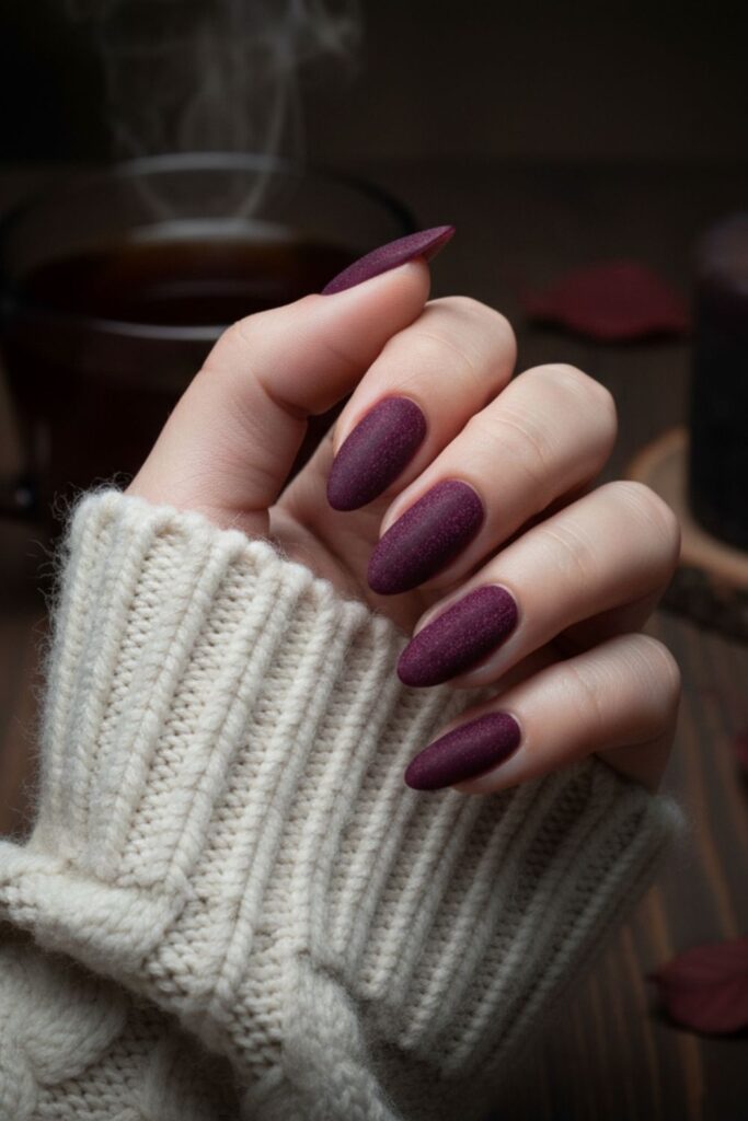 Plum Velvet Nails