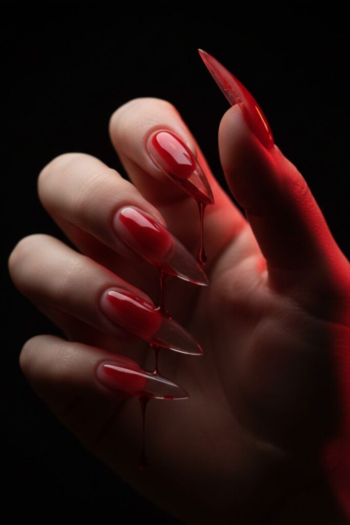 Bloody Drip Nails
