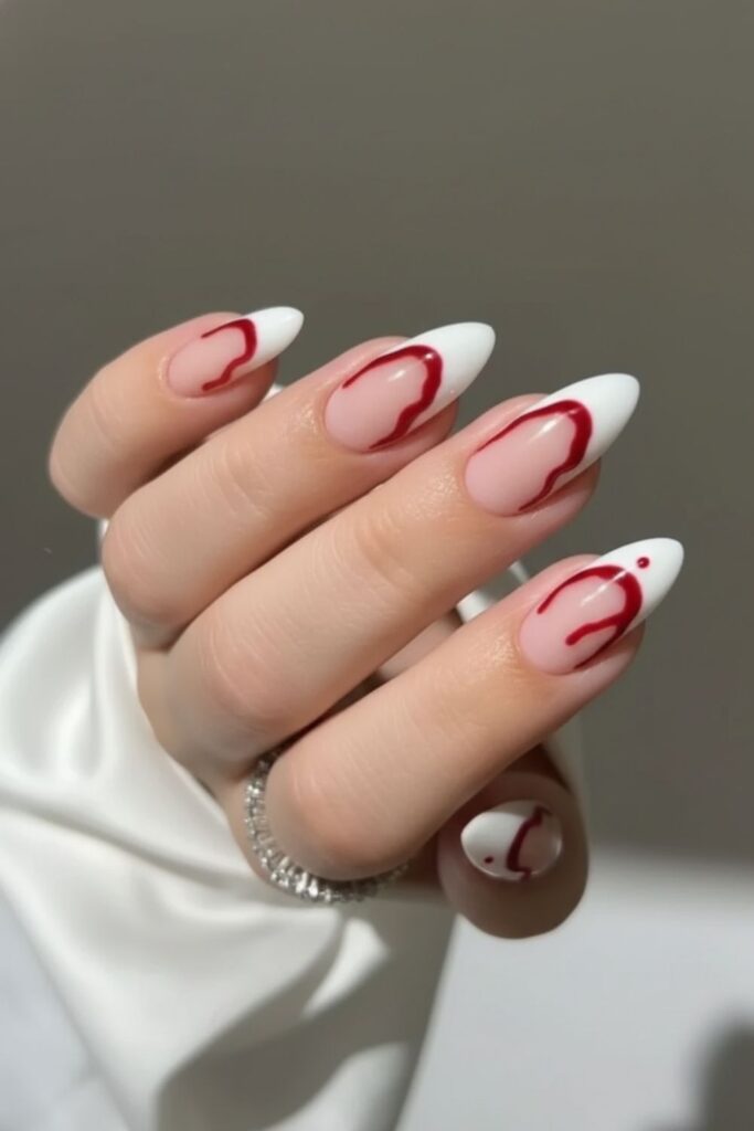 Vampire Fang Acrylic Nails