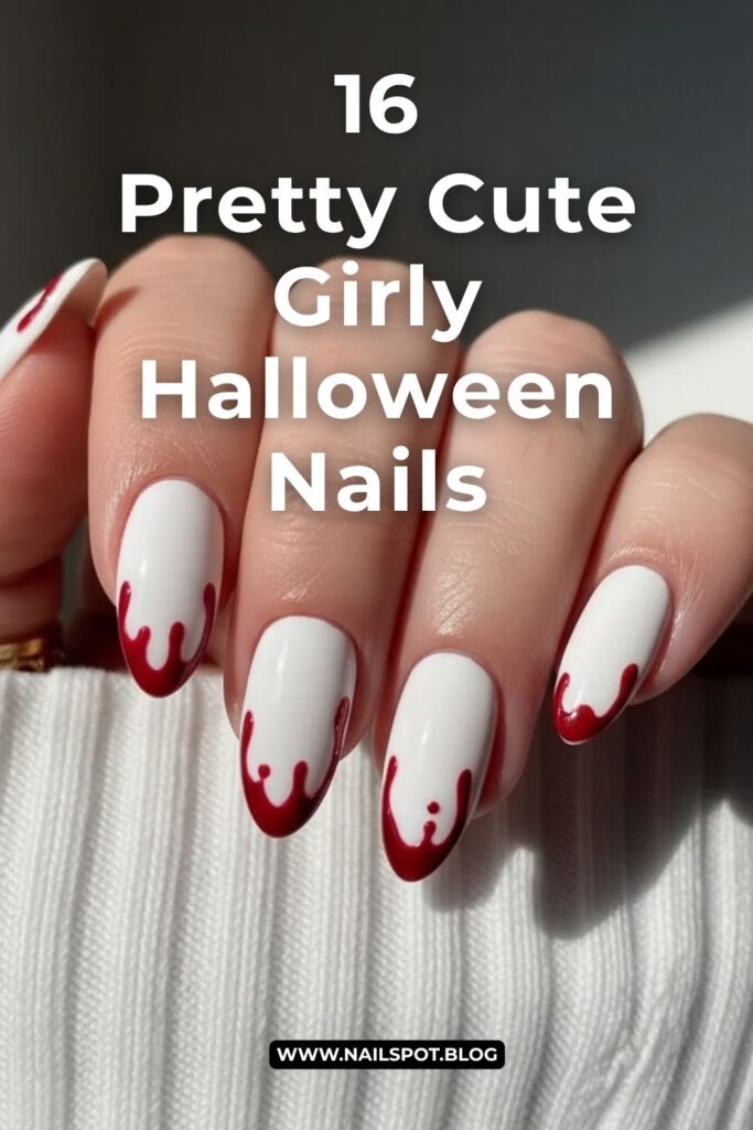 girly halloween nails