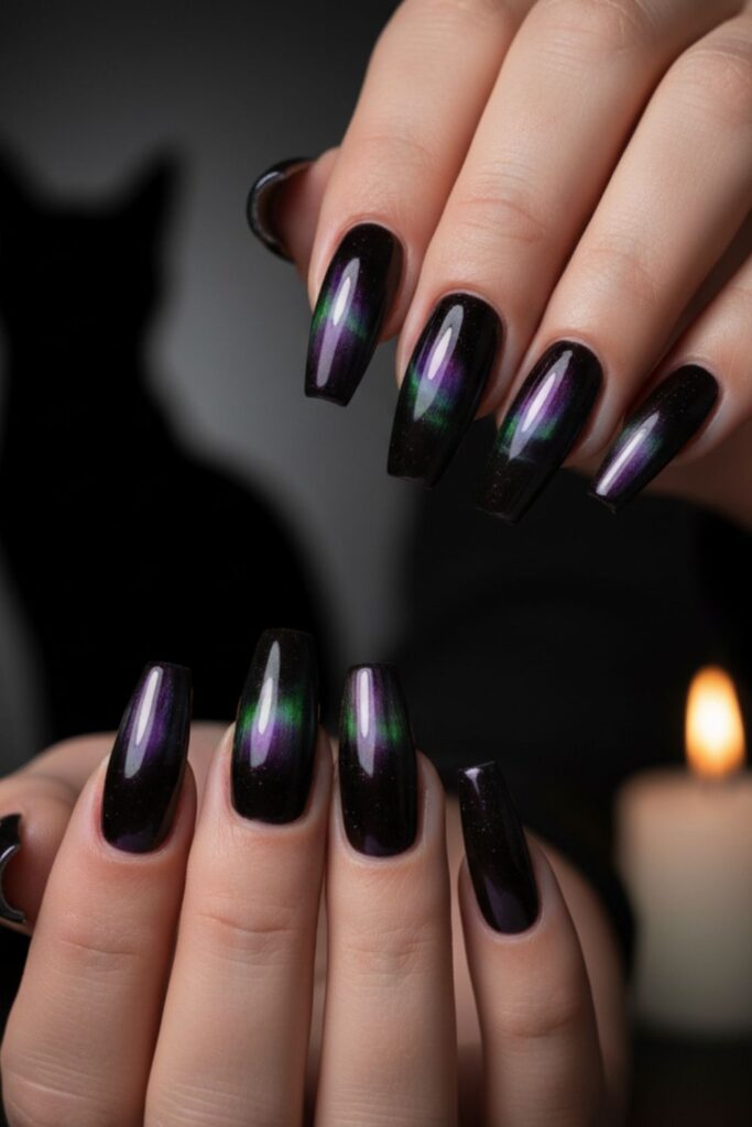 Cat Eye Halloween Nails
