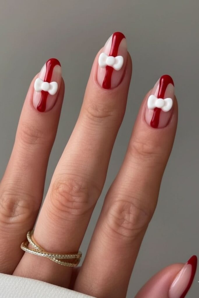 Bloody Bow Hello Kitty Nails
