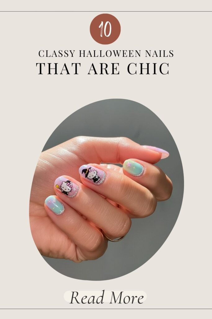 girly halloween nails