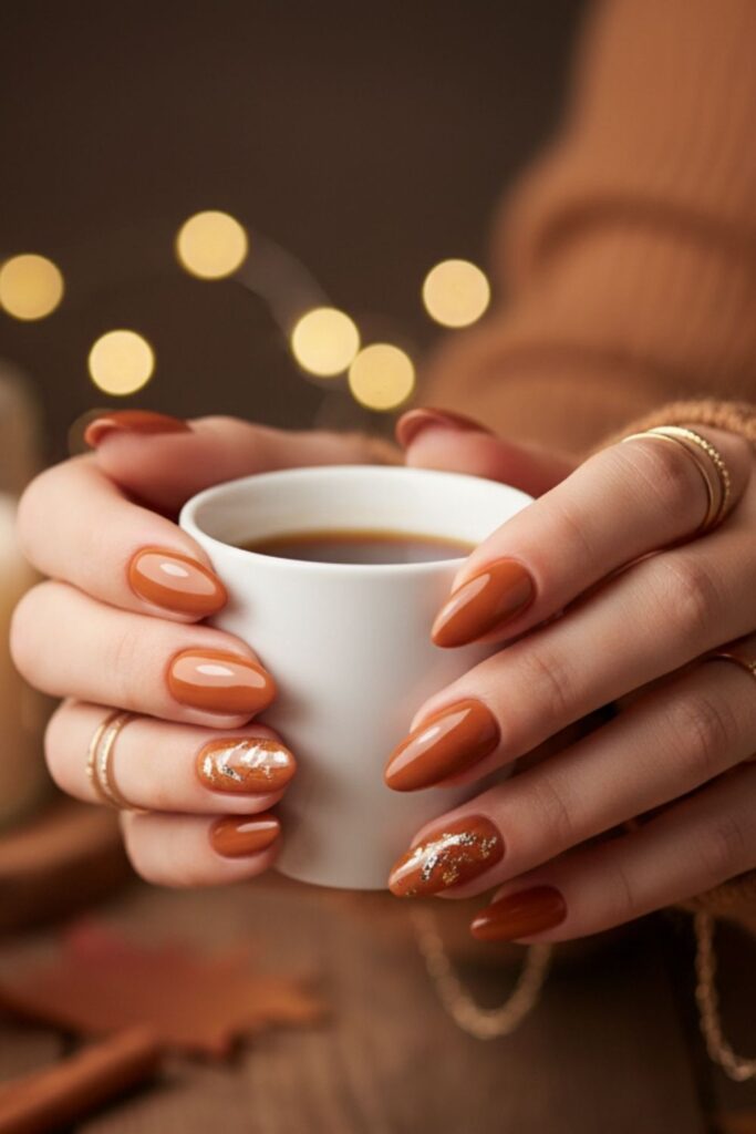 Caramel Glaze Nails