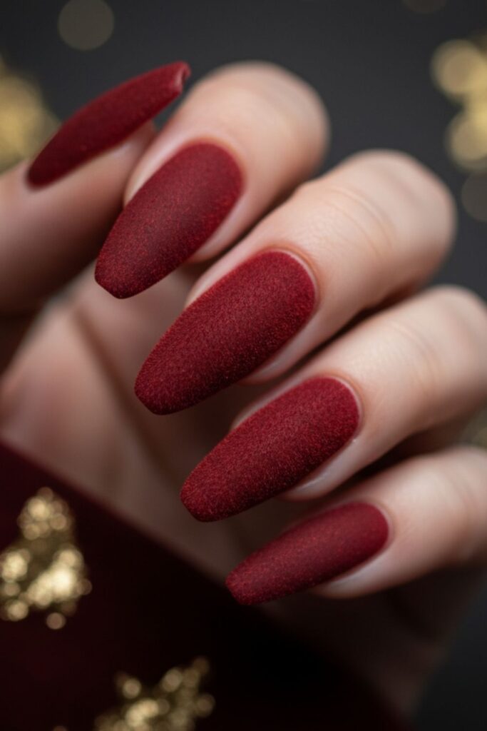Red Velvet Matte Nails