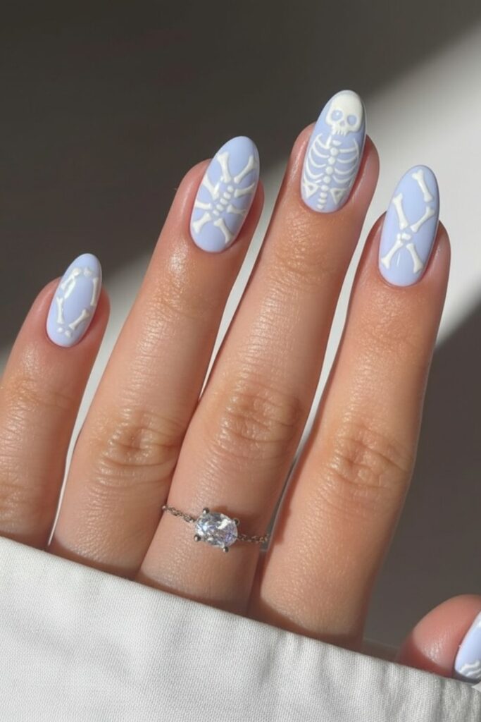 Frozen Skeleton Nails