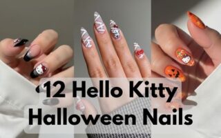 hello kitty halloween nails