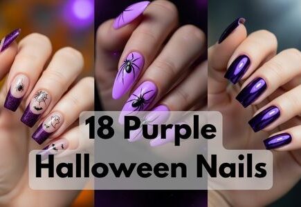 purple halloween nails 2025