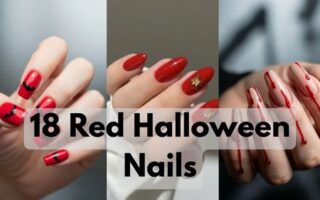 Red Halloween nails
