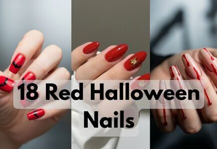 Red Halloween nails