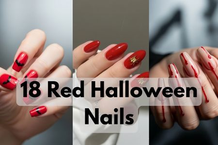 Red Halloween nails