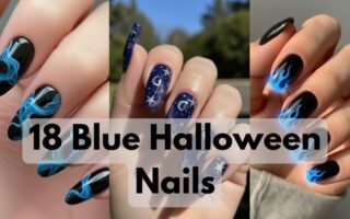 Blue Halloween Nails