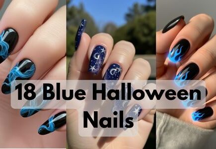 Blue Halloween Nails