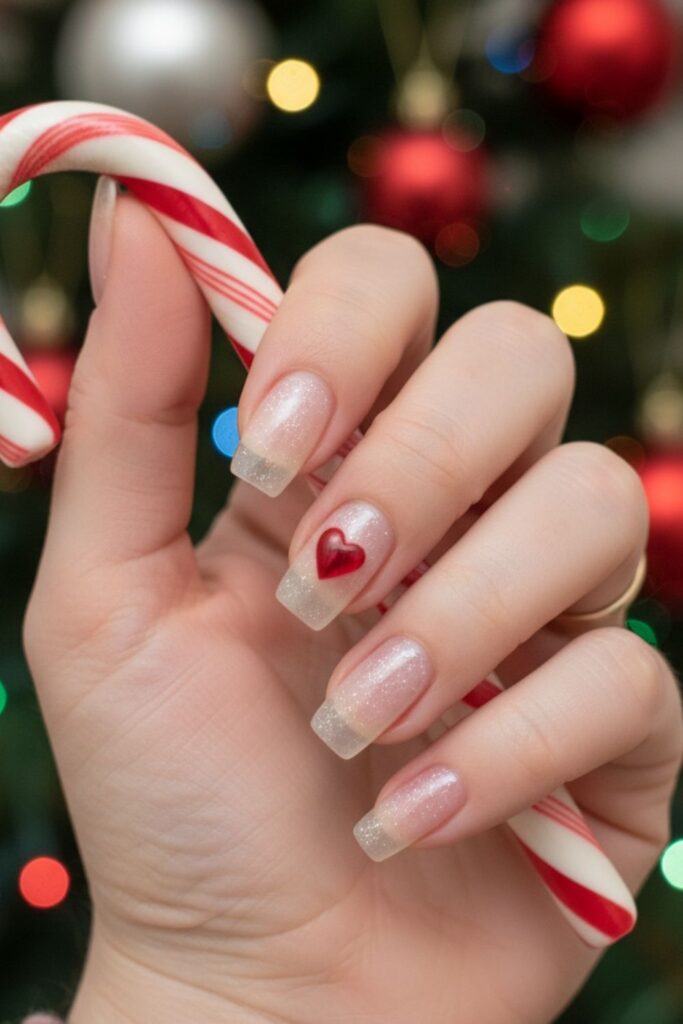 Red Heart Accent Nails