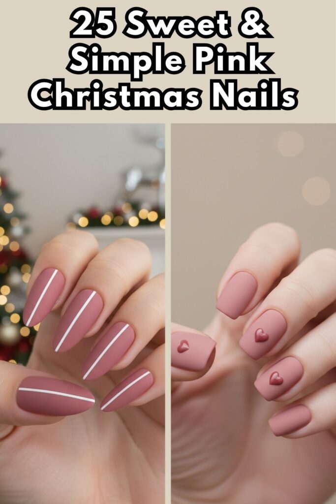 Pink Christmas Nails