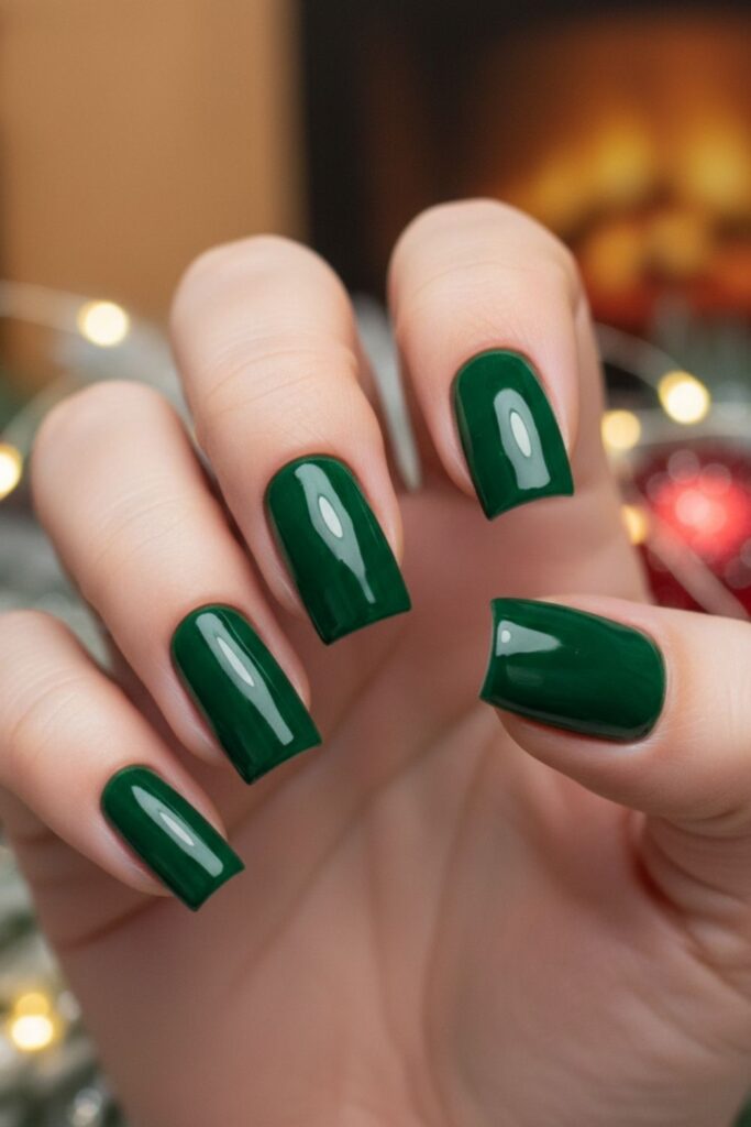 Evergreen Square Nails