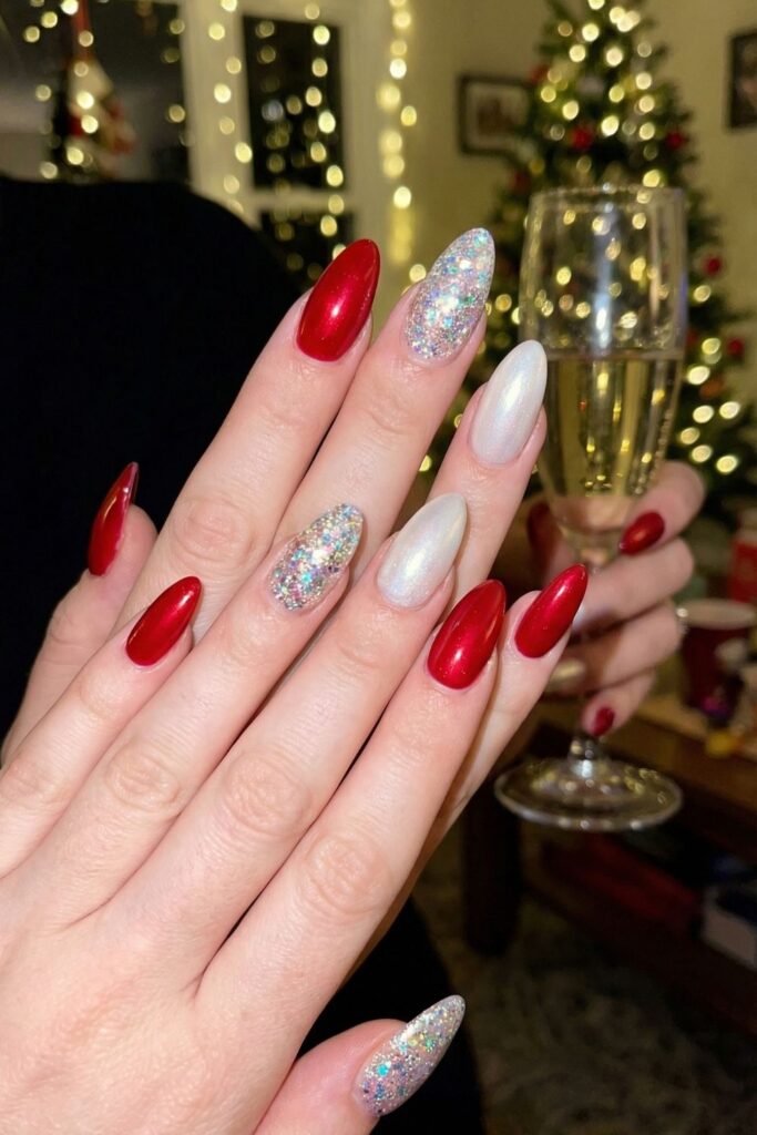 Candy Glitter Mix Nails