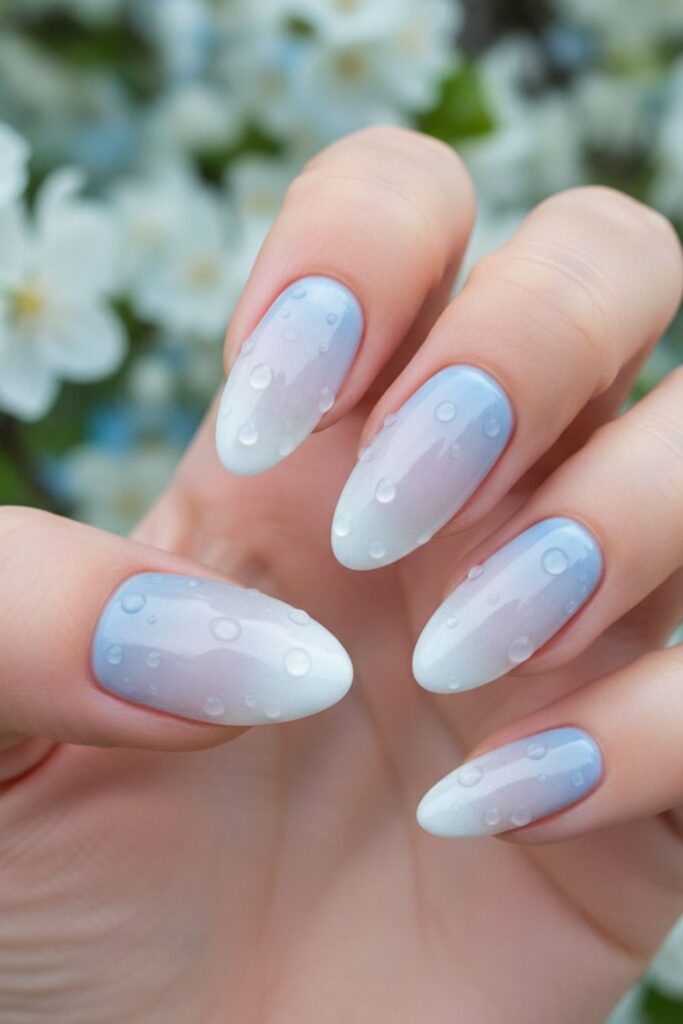 Icicle Tip Ombre Nails