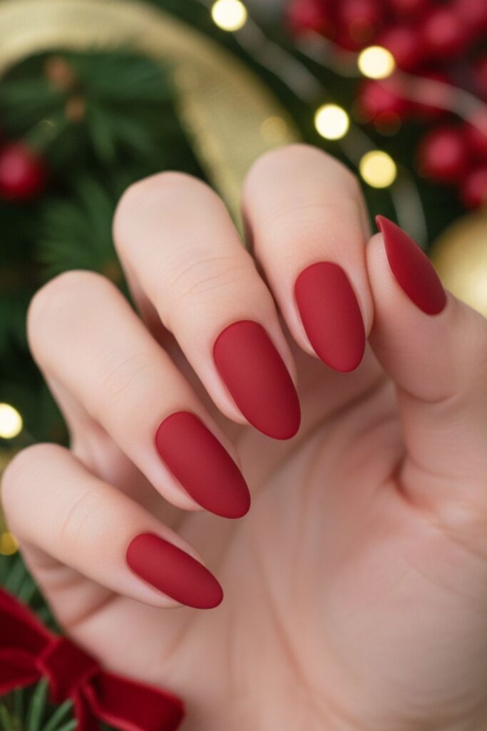Velvet Red Nails