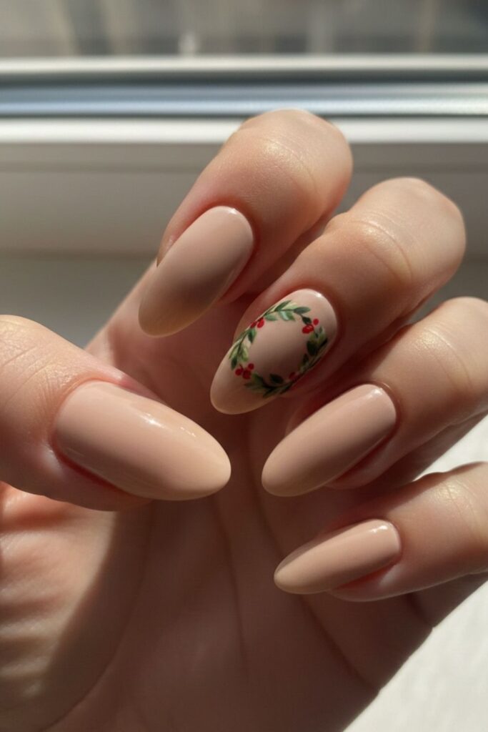 Mini Wreath Detail Nails