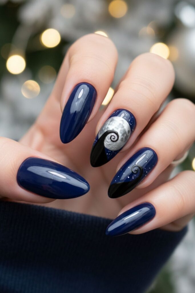 Spiral Hill and Moon Glow Nails
