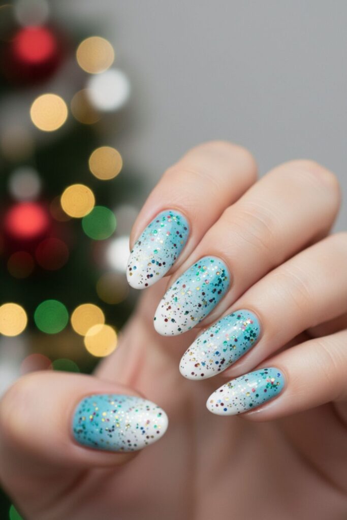 Twinkle Light Gradient Nails