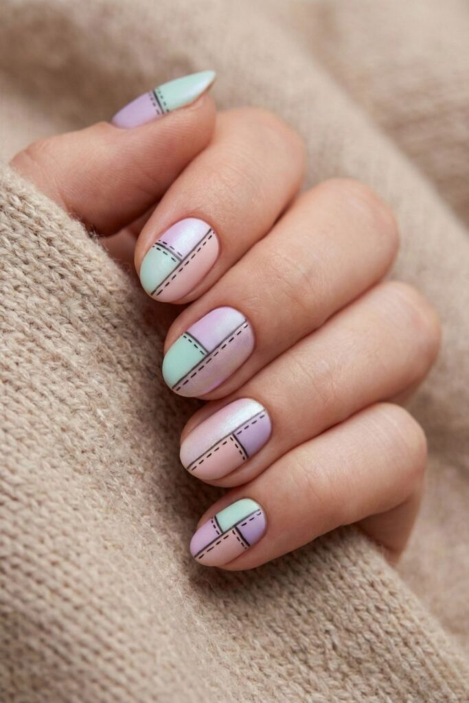 Sally’s Patchwork Pastels Nails