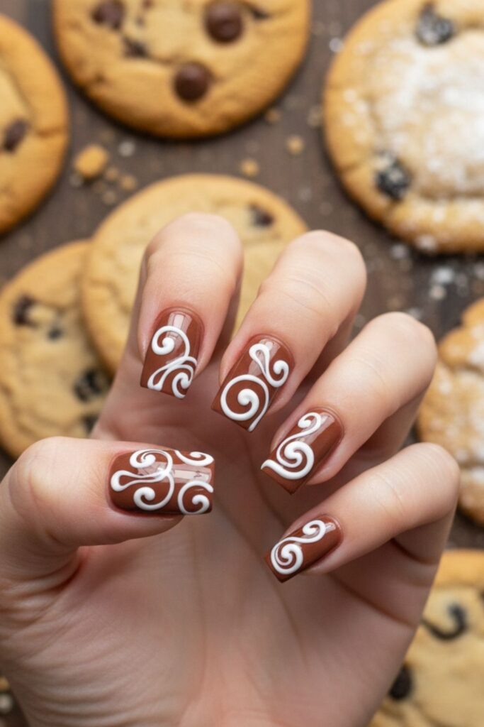 Gingerbread Brown Nails