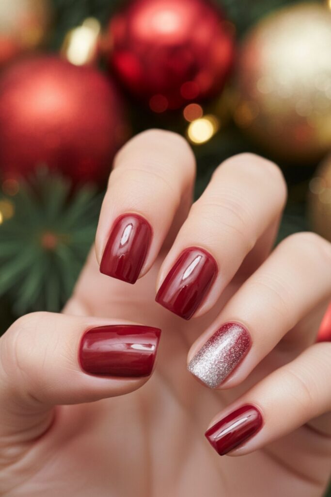 Cranberry Shine Nails