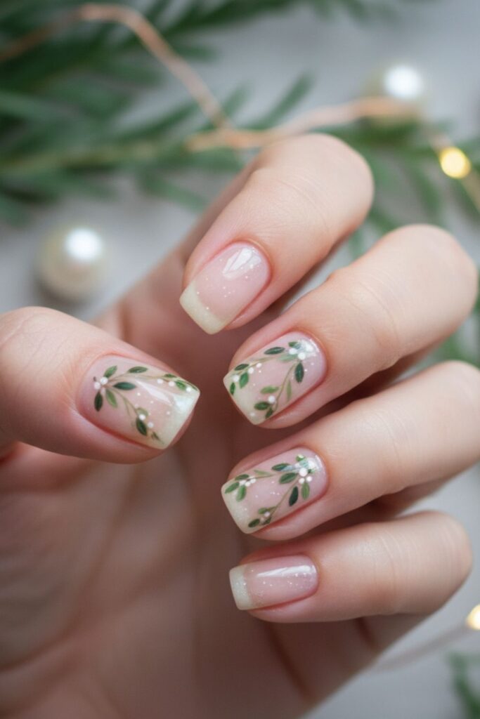 Mistletoe Charm Nails