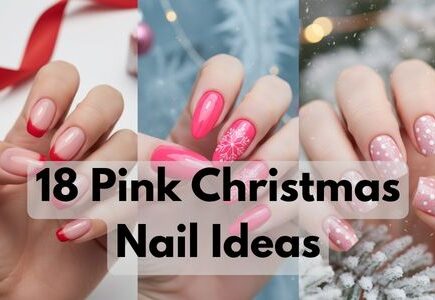 pink Christmas nails 2025