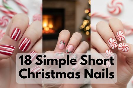 Simple Short Christmas Nails