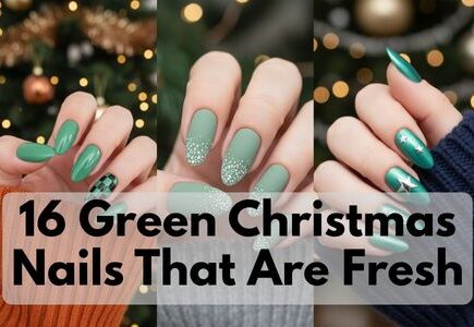 green christmas nails 2025