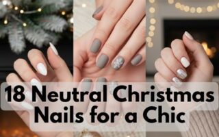 Neutral Christmas Nails