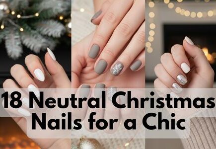 Neutral Christmas Nails
