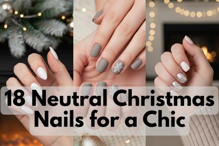 Neutral Christmas Nails