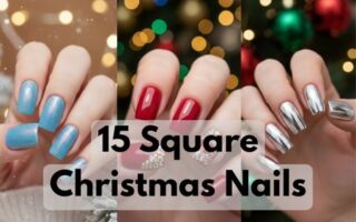 Square Christmas Nails 2025
