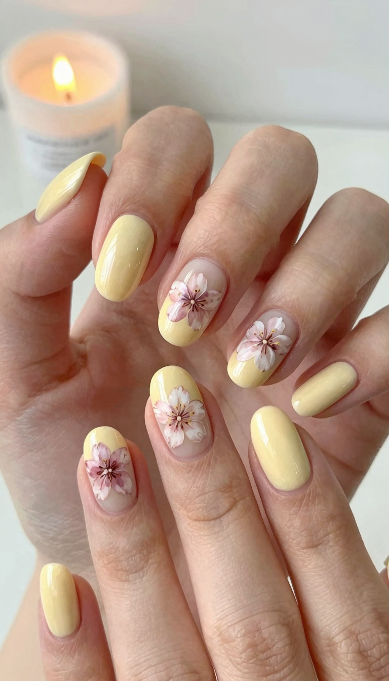 Butter Cream with Delicate Cherry Blossom