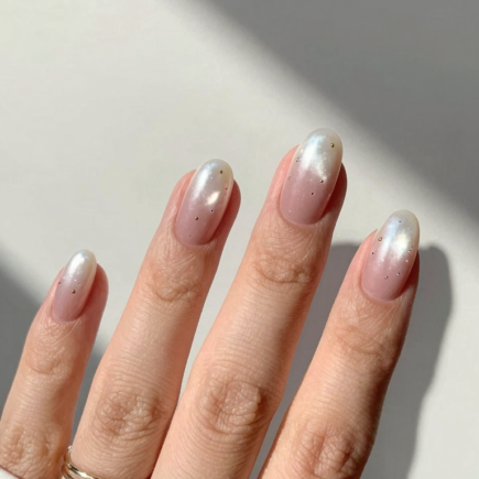 Dusty Rose Velvet with Pearl Gradient