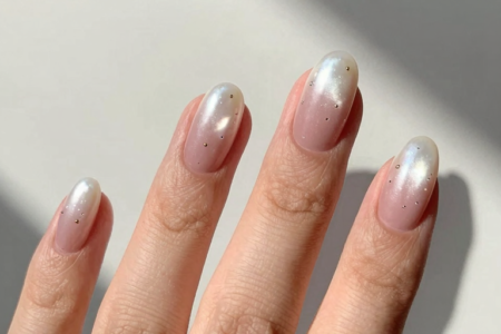 Dusty Rose Velvet with Pearl Gradient