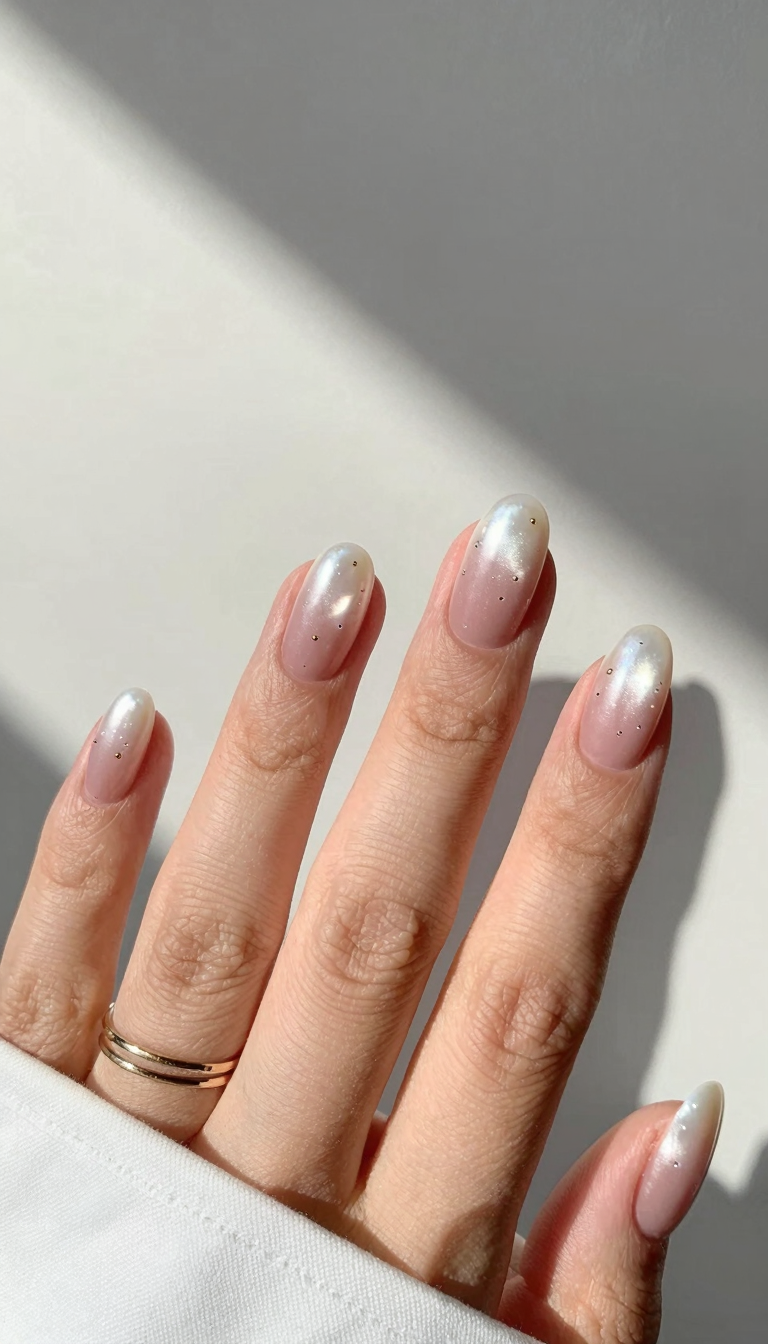 Dusty Rose Velvet with Pearl Gradient